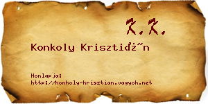 Konkoly Krisztián névjegykártya